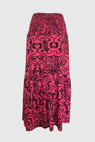 Bohemian Maxi Skirt with Intricate Prints