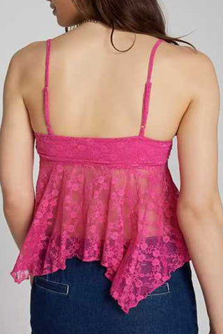Lace Overlay Tank Top