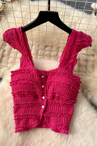 Ruffle Trim Skirt Set