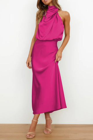 Elegant Halter-Neck Evening Gown