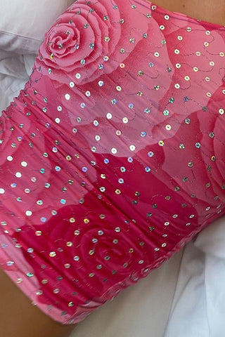 One-Shoulder Floral Tank Top