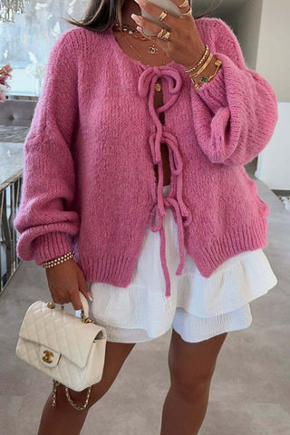 Tie-Front Oversized Cardigan