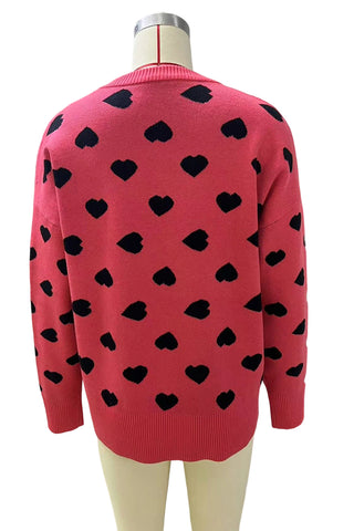 Heart Pattern Sweater