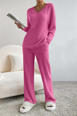 Ribbed Knit Lounge Set