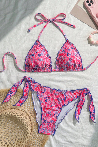 Floral Triangle Bikini Set