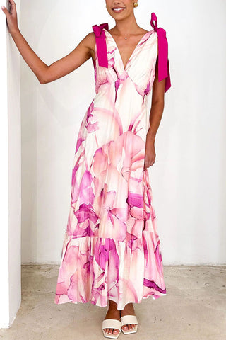 Chevron Pattern Casual Maxi Dress