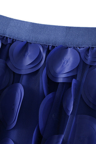 Textured Circle A-Line Skirt