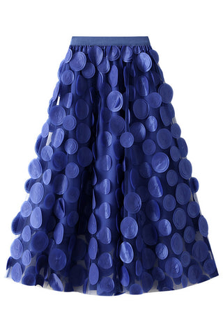Textured Circle A-Line Skirt