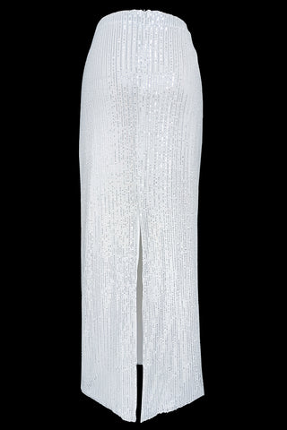 High Waist Long Slip Skirt