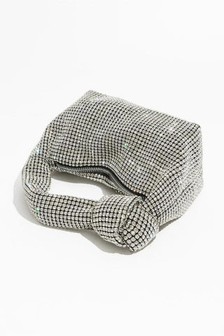 Stylish Rhinestone Knot Handle Bag