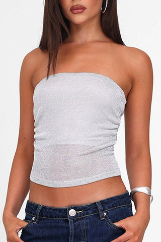 Strapless Shimmer Tank Top