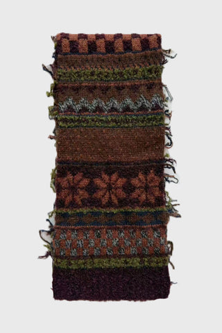 Patterned Knit Scarf with Fringe