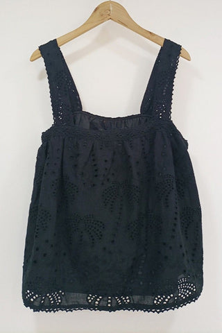 Palm Eyelet Sleeveless Top