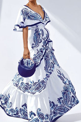 Patterned Bohemian Maxi Dress