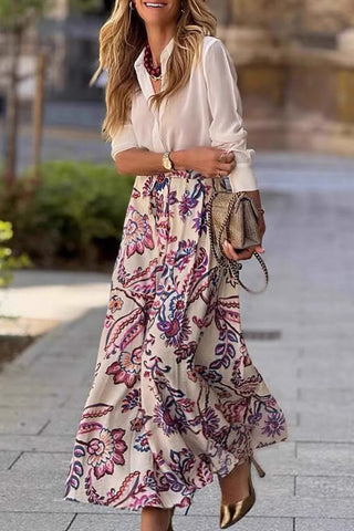 Elegant High-Slit Maxi Skirt