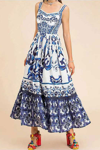 V-Neck Bohemian Maxi Dress