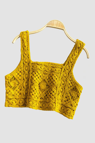 Crochet Patterned Crop Tank