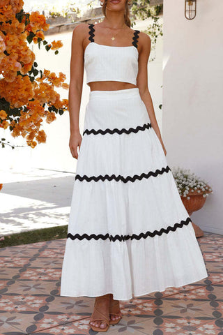 Scalloped Edge Skirt Set