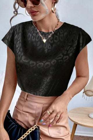 Sleeveless Leopard Print T-Shirt