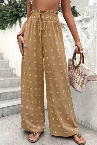 High-Waisted Wide-Leg Casual Pants