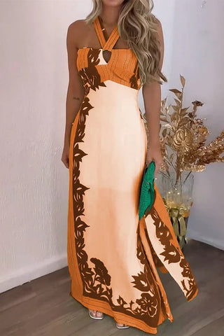 Halter Neck Maxi Vacation Dress