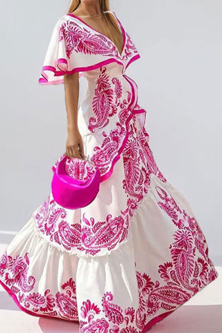 Patterned Bohemian Maxi Dress