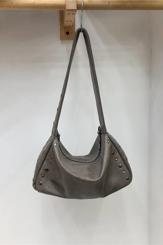 Studded Slouchy Shoulder Bag