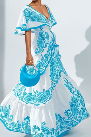 Patterned Bohemian Maxi Dress