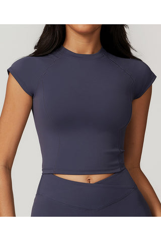 Sleek Cropped Short Sleeve Tee