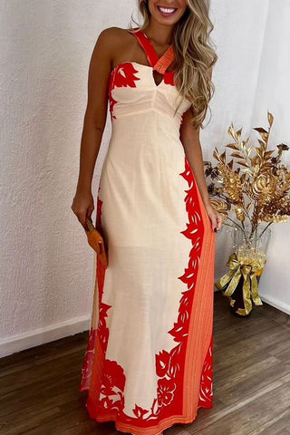 Halter Neck Maxi Vacation Dress