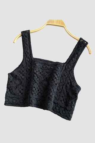 Crochet Patterned Crop Tank