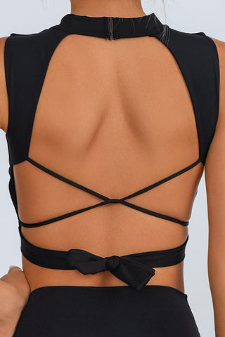 Strappy Back Tie Tank Top