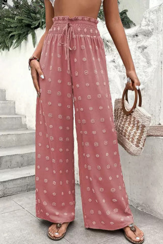 High-Waisted Wide-Leg Casual Pants