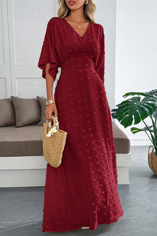 Elegant V-Neck Maxi Dress