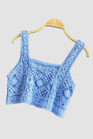 Crochet Patterned Crop Tank