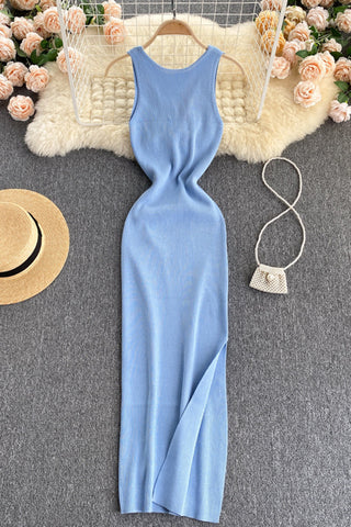 Knot Front Ribbed Dress