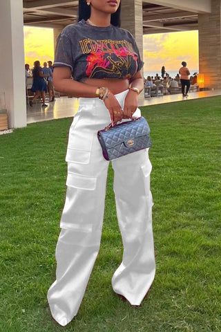 Graphic Tee with Casual Utility Pants