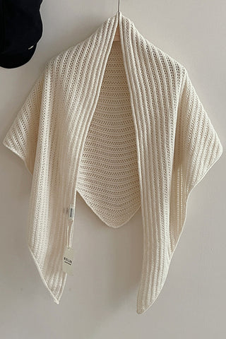 Ribbed Knit Shawl Wrap