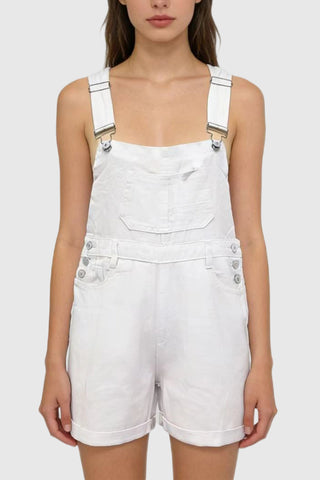 Casual Denim Romper with Pocket Detail