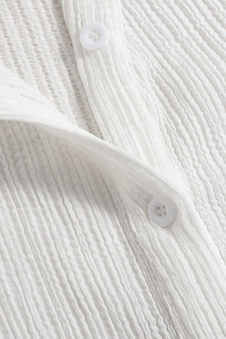 Button-Front Casual Dress with Flared Hem