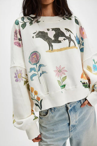Nature Scene Oversized Sweatshirt