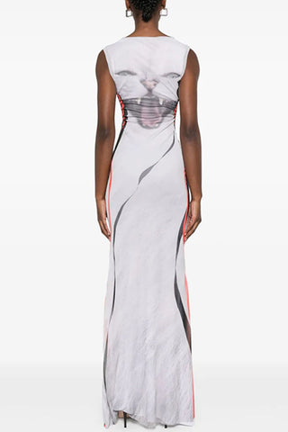 Abstract Graphic Casual Dress