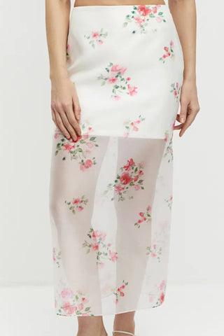Floral Print Maxi Skirt