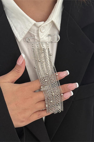 Star Fringe Safety Pin Brooch