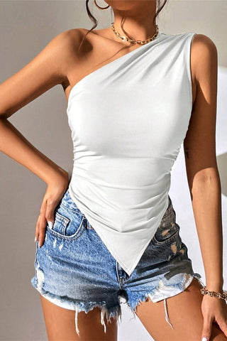 Asymmetrical Sleeveless T-Shirt