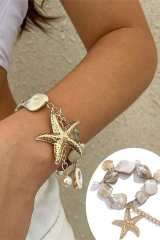 Starfish Pendant Shell Bracelet