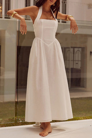 Halter Neck Casual Maxi Dress