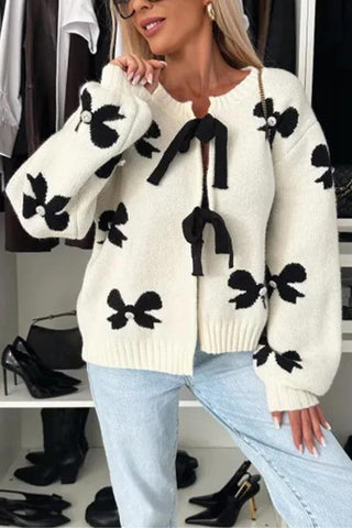 Floral Patterned Open-Front Cardigan