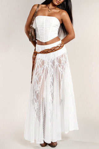 Elegant Lace Maxi Skirt