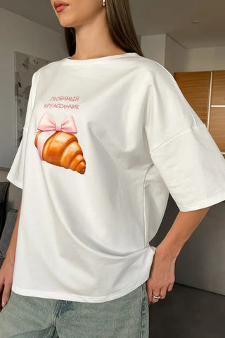 Graphic Croissant T-Shirt